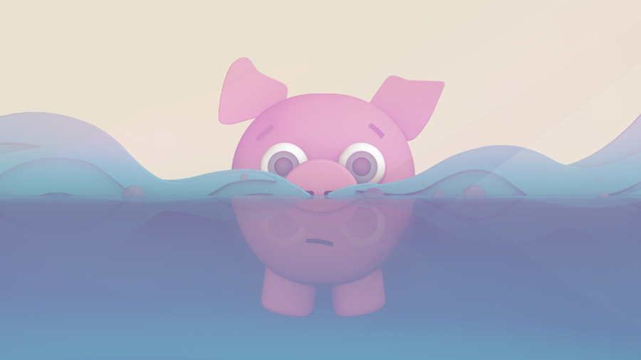 Animating the 2D “Floating Pig” Illustration in 3D